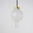 [122lig846] Frosted glass pendant light ‘Tristan’ (Paquet de 10)